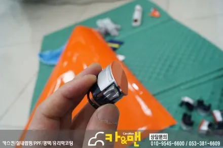 대구 스포티지 ql 부분 랩핑(루프랙/샤크안테나) 시공/카앤맨 / 대구 북구 검단동