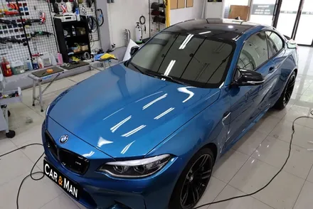 bmw m2 루프스킨 (3M 리얼카본) 및 스트럿 바 포인트 랩핑 대구 / 카앤맨 / 대구 북구 검단동
