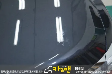대구 k9 실내 랩핑(도어트림 상단/쵸코 브라운)/카앤맨 / 대구 북구 검단동
