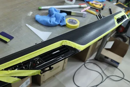 대구 실내랩핑 시공 / bmw g30 블랙 카본 / 카앤맨 / 대구 북구 검단동