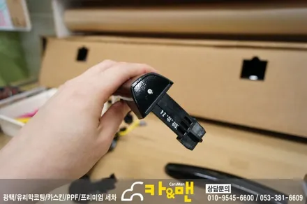 대구 아반떼 ad 루프스킨(하이그로시)/도어캐치/에어덕트 부분 랩핑 시공/카앤맨 / 대구 북구 검단동