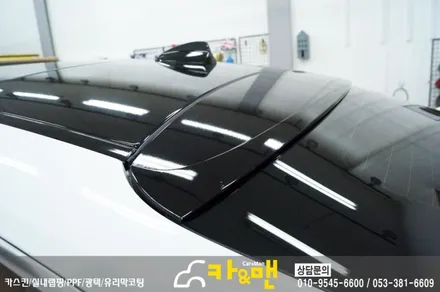 대구 bmw 5gt 루프스킨/사이드미러 부분 랩핑 시공/ 카앤맨 / 대구 북구 검단동