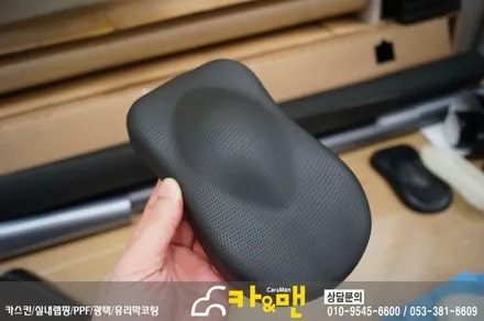 대구 랜드로버 디스커버리4 도어캐치/레터링 부분 랩핑(블랙 유광) 시공/카앤맨 / 대구 북구 검단동