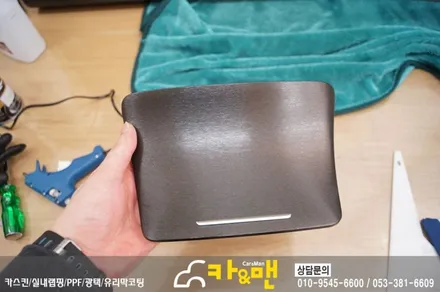대구 자동차 실내랩핑 벤츠 C클래스 센터페시아 부분랩핑 카앤맨 / 대구 북구 검단동