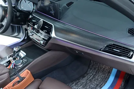 대구 실내랩핑 시공 / bmw g30 블랙 카본 / 카앤맨 / 대구 북구 검단동