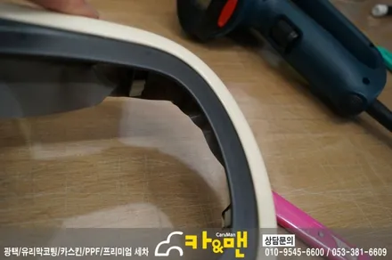 대구 쏘울 실내 랩핑/도어트림 가죽 랩핑 시공 /카앤맨 / 대구 북구 검단동