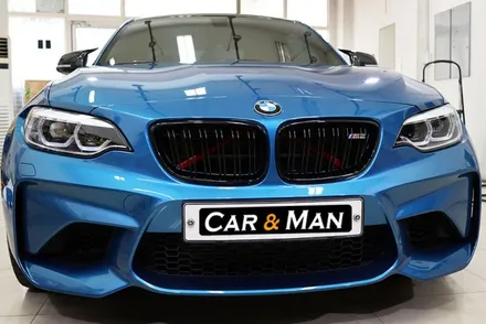 bmw m2 루프스킨 (3M 리얼카본) 및 스트럿 바 포인트 랩핑 대구 / 카앤맨 / 대구 북구 검단동