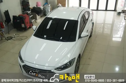 대구 아반떼 ad 루프스킨(블랙 유광)시공/ 카앤맨 / 대구 북구 검단동