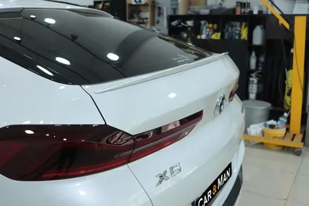 BMW X6 사이드미러 스포일러 랩핑 & 머플러 팁 크롬 딜리트 / 대구 북구 검단동