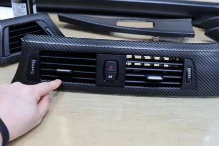 bmw 실내랩핑 f30 블랙 카본 시공 대구 / 카앤맨 / 대구 북구 검단동