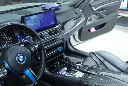 대구 실내랩핑 bmw f10 4d 리얼카본 / 카앤맨 / 대구 북구 검단동