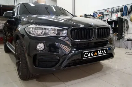 BMW X6 크롬죽이기 랩핑(윈도 몰딩/디퓨져/스키드 플레이트/루프랙 등) 대구/카앤맨 / 대구 북구 검단동