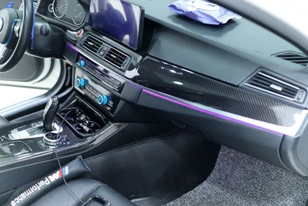 대구 실내랩핑 bmw f10 4d 리얼카본 / 카앤맨 / 대구 북구 검단동