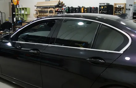 BMW 5시리즈 크롬죽이기 윈도몰딩 사이드마커 블랙 랩핑 대구 카앤맨 / 대구 북구 검단동