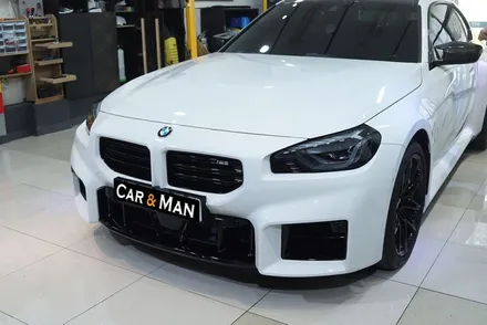BMW M2 (G87) / PPF 라이트필름 / 사이드미러/ 리어 스포일러/ 머플러 팁 부분 랩핑 시공 / 대구 카앤맨 / 대구 북구 검단동