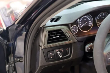 bmw 실내랩핑 f30 블랙 카본 시공 대구 / 카앤맨 / 대구 북구 검단동