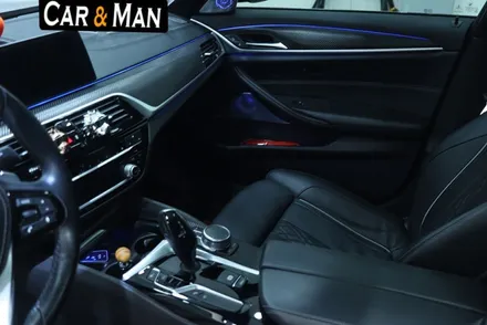 bmw 실내랩핑 / g30 530i / 블랙 카본 / 대구 카앤맨 / 대구 북구 검단동