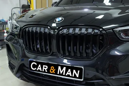 bmw x1(f48) 크롬죽이기 / 그릴 / 윈도 몰딩 / 스키드 플레이트 / 디퓨저 / 사이드스커트 / 루프랙 블랙 유광 랩핑 / 대구 카앤맨 / 대구 북구 검단동