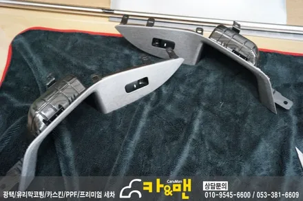 대구 k5 실내랩핑(가죽시트/블랙/티타늄 브러쉬) 시공/ 카앤맨 / 대구 북구 검단동