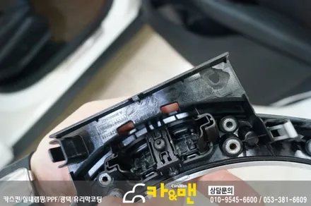 대구 자동차 실내랩핑 벤츠 glc(블랙 브러쉬)/카앤맨 / 대구 북구 검단동