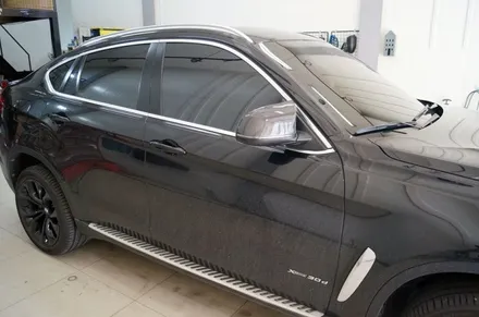 BMW X6 크롬죽이기 랩핑(윈도 몰딩/디퓨져/스키드 플레이트/루프랙 등) 대구/카앤맨 / 대구 북구 검단동
