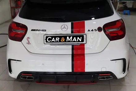 벤츠 a45 amg 그릴랩핑 / 바이퍼라인 / 스포일러 랩핑 시공 대구 / 카앤맨 / 대구 북구 검단동