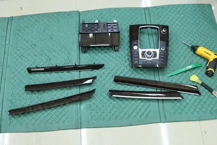 대구 아우디 q7 실내랩핑 / 블랙 카본 / 카앤맨 / 대구 북구 검단동