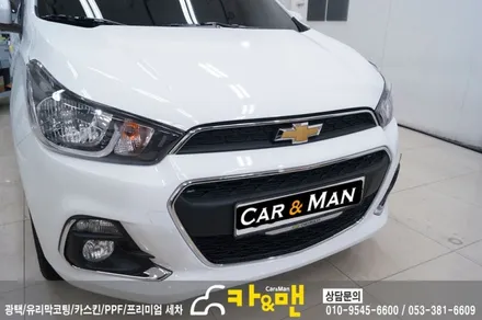 대구 북구 루프스킨/사이드미러 랩핑/스포일러 랩핑/쉐보래 엠블럼 랩핑/더 넥스트 스파크 / 카앤맨 / 대구 북구 검단동