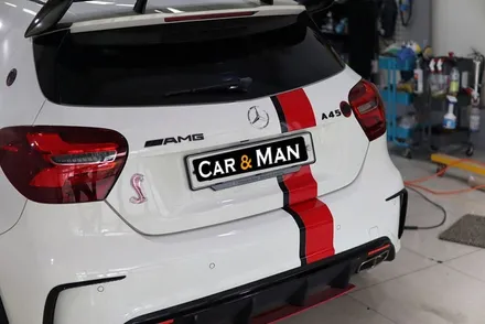 벤츠 a45 amg 그릴랩핑 / 바이퍼라인 / 스포일러 랩핑 시공 대구 / 카앤맨 / 대구 북구 검단동