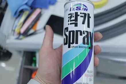 벨로스터 본넷 부분 포인트 랩핑(블랙 유광) 시공 / 대구 카앤맨 / 대구 북구 검단동