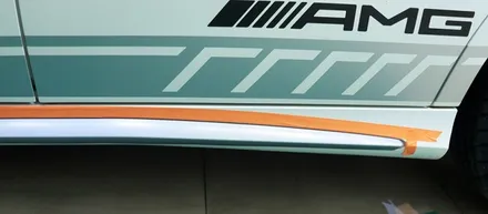 벤츠 a45amg 프런트립 사이드 스커트 윈도 몰딩 블랙 유광 포인트 랩핑 / 대구 카앤맨 / 대구 북구 검단동