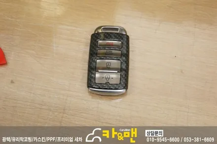 대구 올뉴k7 실내 부분 랩핑(블랙 브러쉬) 시공/카앤맨 / 대구 북구 검단동