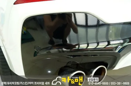 대구 bmw X4 디퓨져 부분랩핑(블랙 유광) / 카앤맨 / 대구 북구 검단동