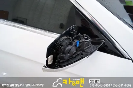 대구 부분랩핑/ 사이드미러랩핑 벤츠 e클래스 카브리올레(블랙 유광)시공/ 카앤맨 / 대구 북구 검단동