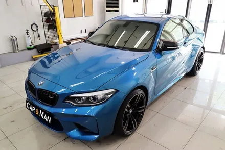 bmw m2 루프스킨 (3M 리얼카본) 및 스트럿 바 포인트 랩핑 대구 / 카앤맨 / 대구 북구 검단동