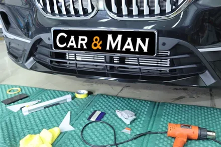 bmw x1(f48) 크롬죽이기 / 그릴 / 윈도 몰딩 / 스키드 플레이트 / 디퓨저 / 사이드스커트 / 루프랙 블랙 유광 랩핑 / 대구 카앤맨 / 대구 북구 검단동