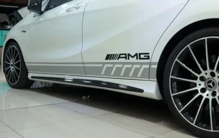 벤츠 a45amg 프런트립 사이드 스커트 윈도 몰딩 블랙 유광 포인트 랩핑 / 대구 카앤맨 / 대구 북구 검단동