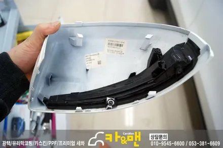 대구 벤츠 GLC 220d 사이드미러 부분랩핑(블랙 브러쉬) /카앤맨 / 대구 북구 검단동
