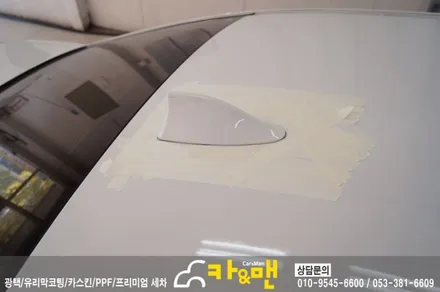 대구 bmw 520d 루프스킨/사이드미러 랩핑 시공/카앤맨 / 대구 북구 검단동
