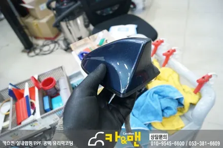 대구 스포티지 ql 부분 랩핑(루프랙/샤크안테나) 시공/카앤맨 / 대구 북구 검단동