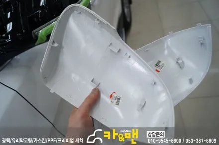 대구 싼타페 필러라인/사이드미러 랩핑 작업/카앤맨 / 대구 북구 검단동