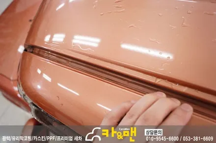 대구 닛산 큐브 루프스킨/사이드미러/도어캐치 부분랩핑 시공/카앤맨 / 대구 북구 검단동