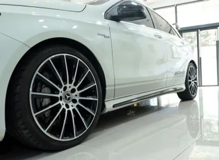 벤츠 a45amg 프런트립 사이드 스커트 윈도 몰딩 블랙 유광 포인트 랩핑 / 대구 카앤맨 / 대구 북구 검단동