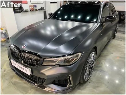 BMW 전체랩핑 M340i (G20) 메탈릭블랙락그레이 시공 / 서울 동작구