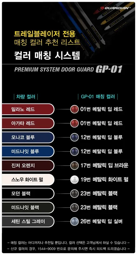 쉐보레 트레일블레이저 가디언도어가드 메탈릭화이트펄 싱글패키지 동작구 랩핑전문점 카리뉴얼 / 서울 동작구