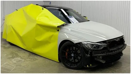 BMW 320D 전체랩핑 루시드옐로우 시공 동작구 보라매 랩핑전문점 카리뉴얼 / 서울 동작구