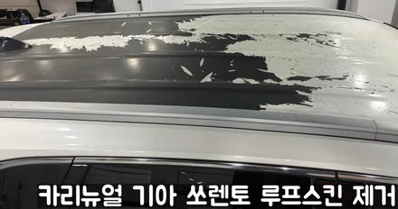 기아 쏘렌토 루프스킨 제거시공! 동작구 랩핑전문점 카리뉴얼 / 서울 동작구
