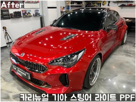 기아 스팅어 헤드라이트 PPF로 스톤칩 스크래치 방지! 동작구 랩핑전문점 카리뉴얼 / 서울 동작구
