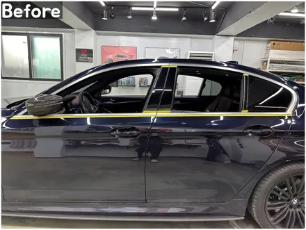 BMW 5시리즈(G30) 윈도우라인 크롬죽이기 시공 후기｜블랙으로 정리한 변화 / 서울 동작
