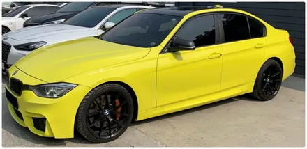BMW 320D 전체랩핑 루시드옐로우 시공 동작구 보라매 랩핑전문점 카리뉴얼 / 서울 동작구